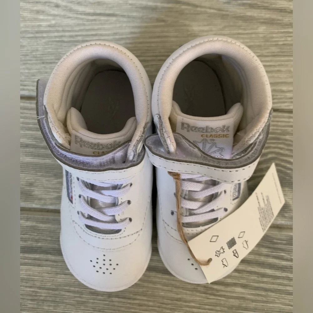 REEBOK KIDS FREESTYLE HI TODDLER WHITE SIZE 6 - Picture 7 of 13